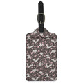 Crane Bird And Flower Pattern Print Luggage Tag