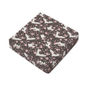 Crane Bird And Flower Pattern Print Outdoor Seat Cushion Cover