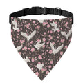 Crane Bird And Flower Pattern Print Over The Collar Dog Bandana