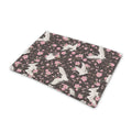 Crane Bird And Flower Pattern Print Pet Cooling Mat Cover