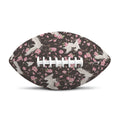 Crane Bird And Flower Pattern Print Rugby Ball