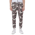 Crane Bird And Flower Pattern Print Joggers