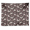 Crane Bird And Flower Pattern Print Tapestry