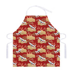 Crane Bird Kimono Pattern Print Adjustable Apron