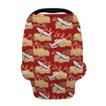 Crane Bird Kimono Pattern Print Baby Seat Cover