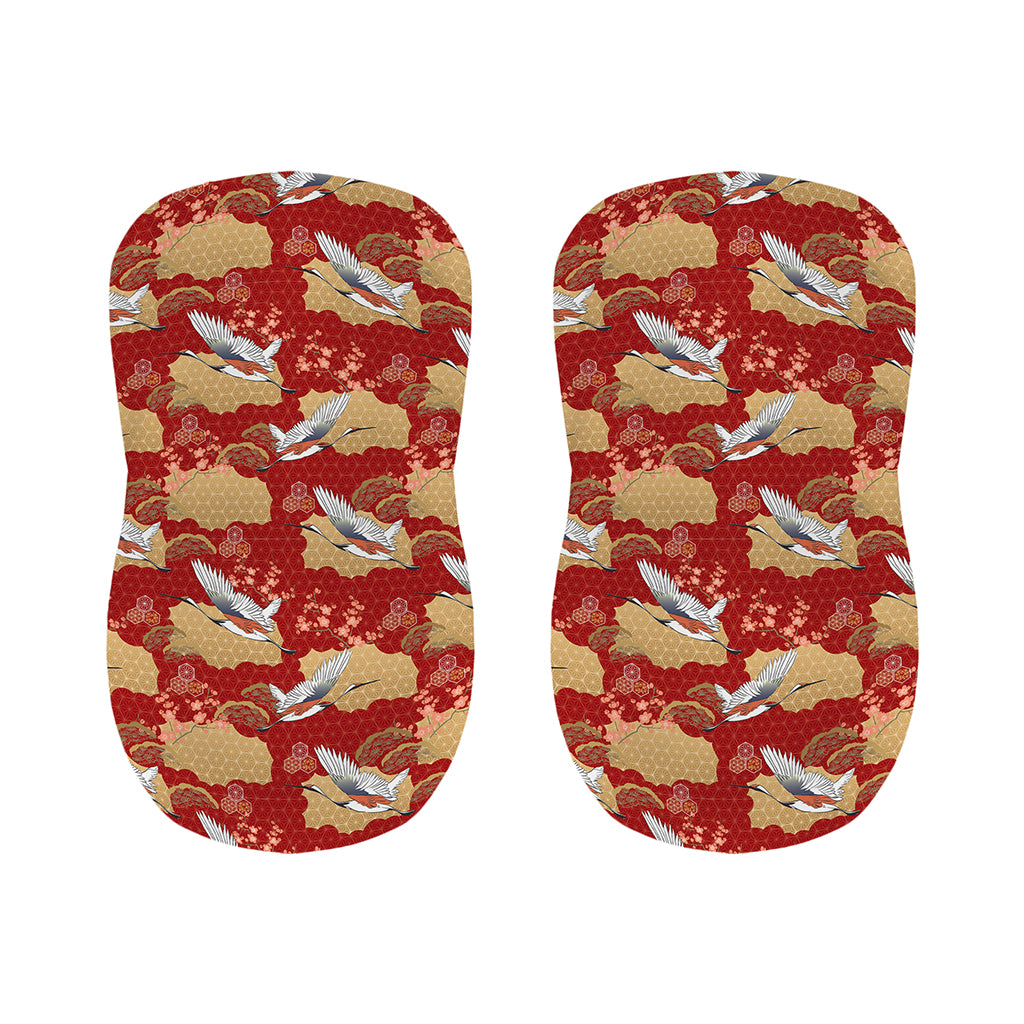 Crane Bird Kimono Pattern Print Bar Stool Covers