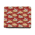 Crane Bird Kimono Pattern Print Bifold Wallet