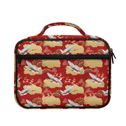 Crane Bird Kimono Pattern Print Briefcase Bible Bag