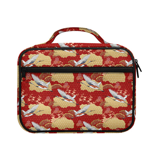 Crane Bird Kimono Pattern Print Briefcase Bible Bag