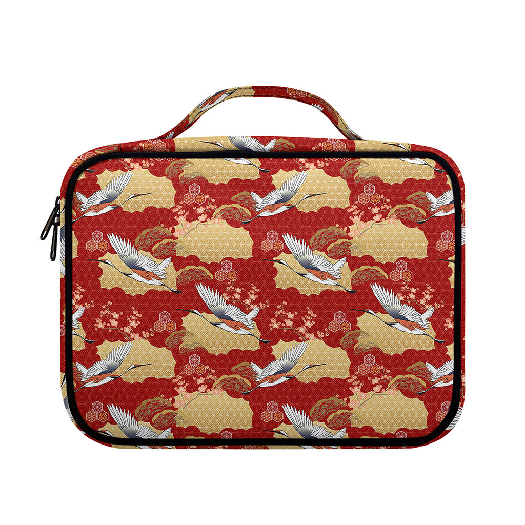 Crane Bird Kimono Pattern Print Briefcase Bible Bag
