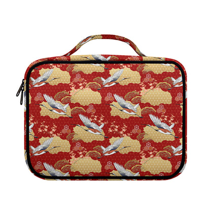 Crane Bird Kimono Pattern Print Briefcase Bible Bag