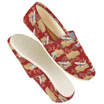 Crane Bird Kimono Pattern Print Casual Shoes