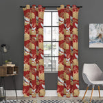 Crane Bird Kimono Pattern Print Curtain