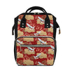 Crane Bird Kimono Pattern Print Diaper Bag