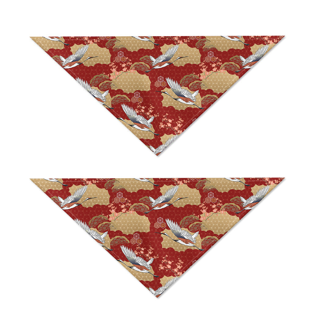 Crane Bird Kimono Pattern Print Dog Bandana