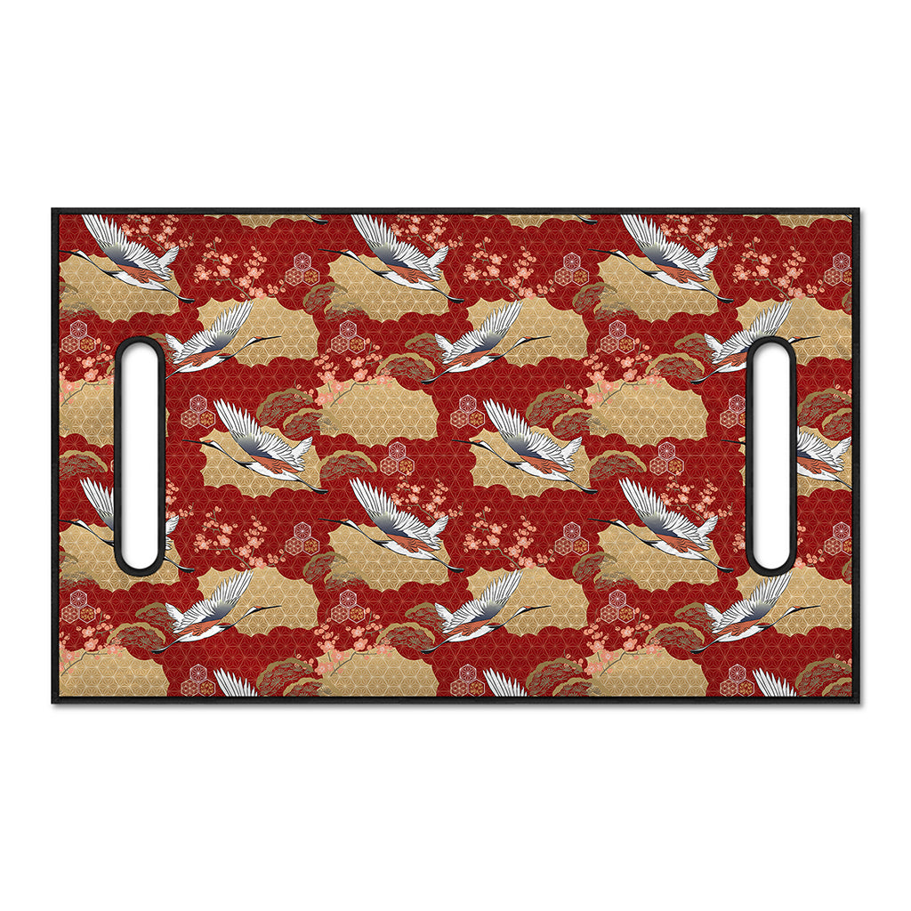 Crane Bird Kimono Pattern Print Golf Cart Seat Cover