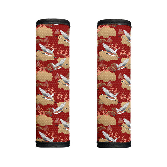 Crane Bird Kimono Pattern Print Handle Covers