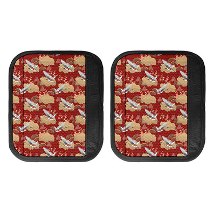 Crane Bird Kimono Pattern Print Handle Covers