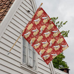 Crane Bird Kimono Pattern Print House Flag