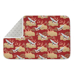 Crane Bird Kimono Pattern Print Indoor Door Mat