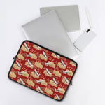 Crane Bird Kimono Pattern Print Laptop Sleeve