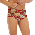 Crane Bird Kimono Pattern Print Men's Briefs