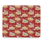 Crane Bird Kimono Pattern Print Mouse Pad