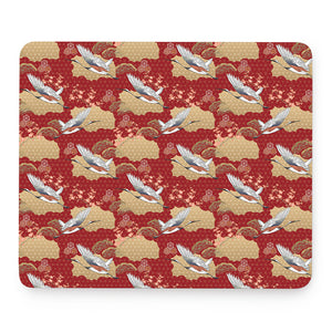 Crane Bird Kimono Pattern Print Mouse Pad