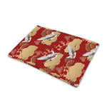 Crane Bird Kimono Pattern Print Pet Cooling Mat Cover