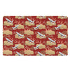 Crane Bird Kimono Pattern Print Polyester Doormat