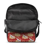 Crane Bird Kimono Pattern Print Rectangular Crossbody Bag