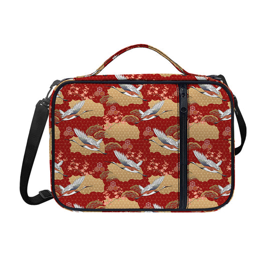 Crane Bird Kimono Pattern Print Shoulder Strap Bible Bag