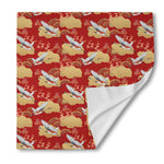 Crane Bird Kimono Pattern Print Silk Bandana