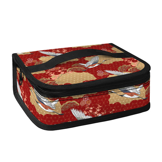 Crane Bird Kimono Pattern Print Small Lunch Bag