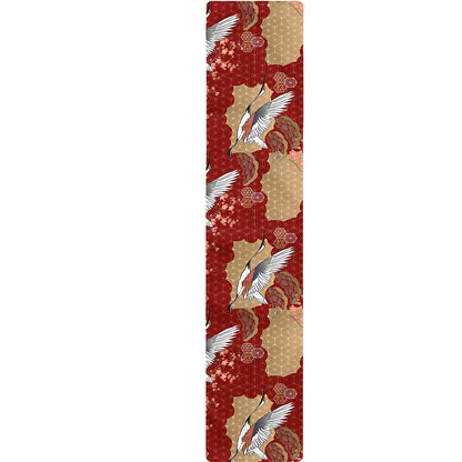 Crane Bird Kimono Pattern Print Table Runner