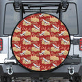 Crane Bird Kimono Pattern Print Tire Cover