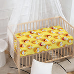 Crazy Emoji Pattern Print Baby Crib Sheet