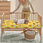 Crazy Emoji Pattern Print Baby Crib Sheet