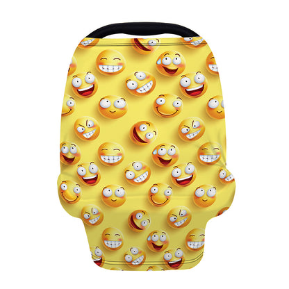 Crazy Emoji Pattern Print Baby Seat Cover