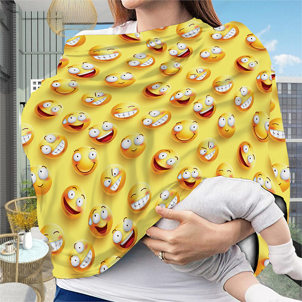 Crazy Emoji Pattern Print Baby Seat Cover