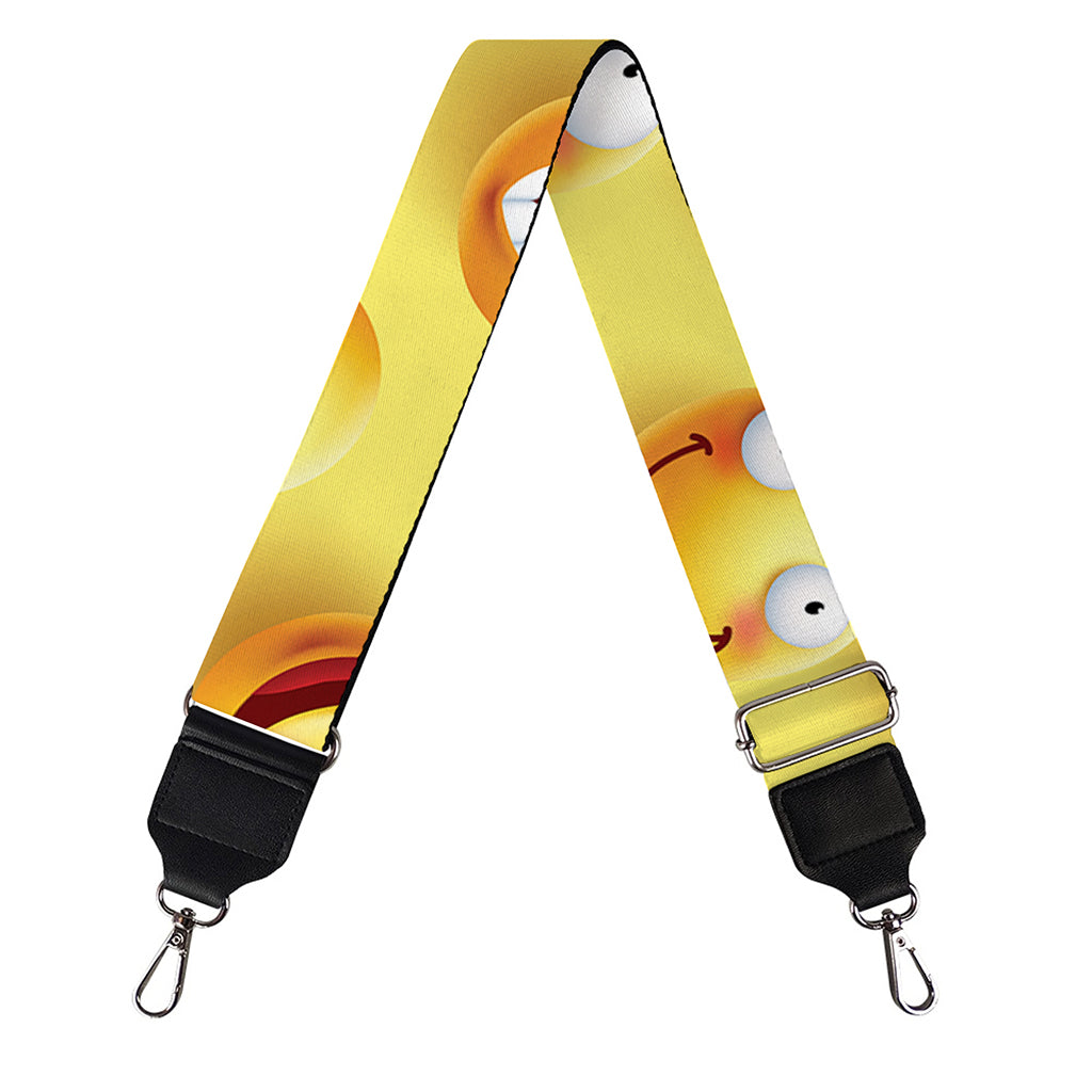 Crazy Emoji Pattern Print Bag Strap