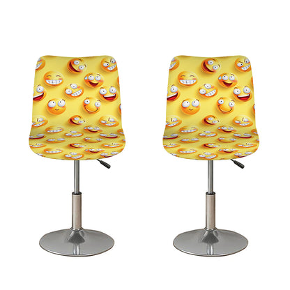 Crazy Emoji Pattern Print Bar Stool Covers