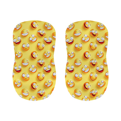 Crazy Emoji Pattern Print Bar Stool Covers