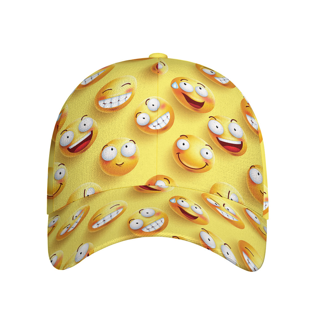 Crazy Emoji Pattern Print Baseball Cap