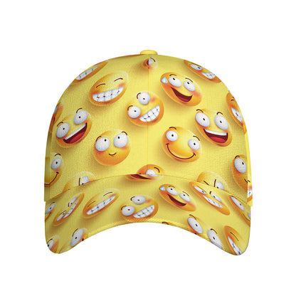 Crazy Emoji Pattern Print Baseball Cap
