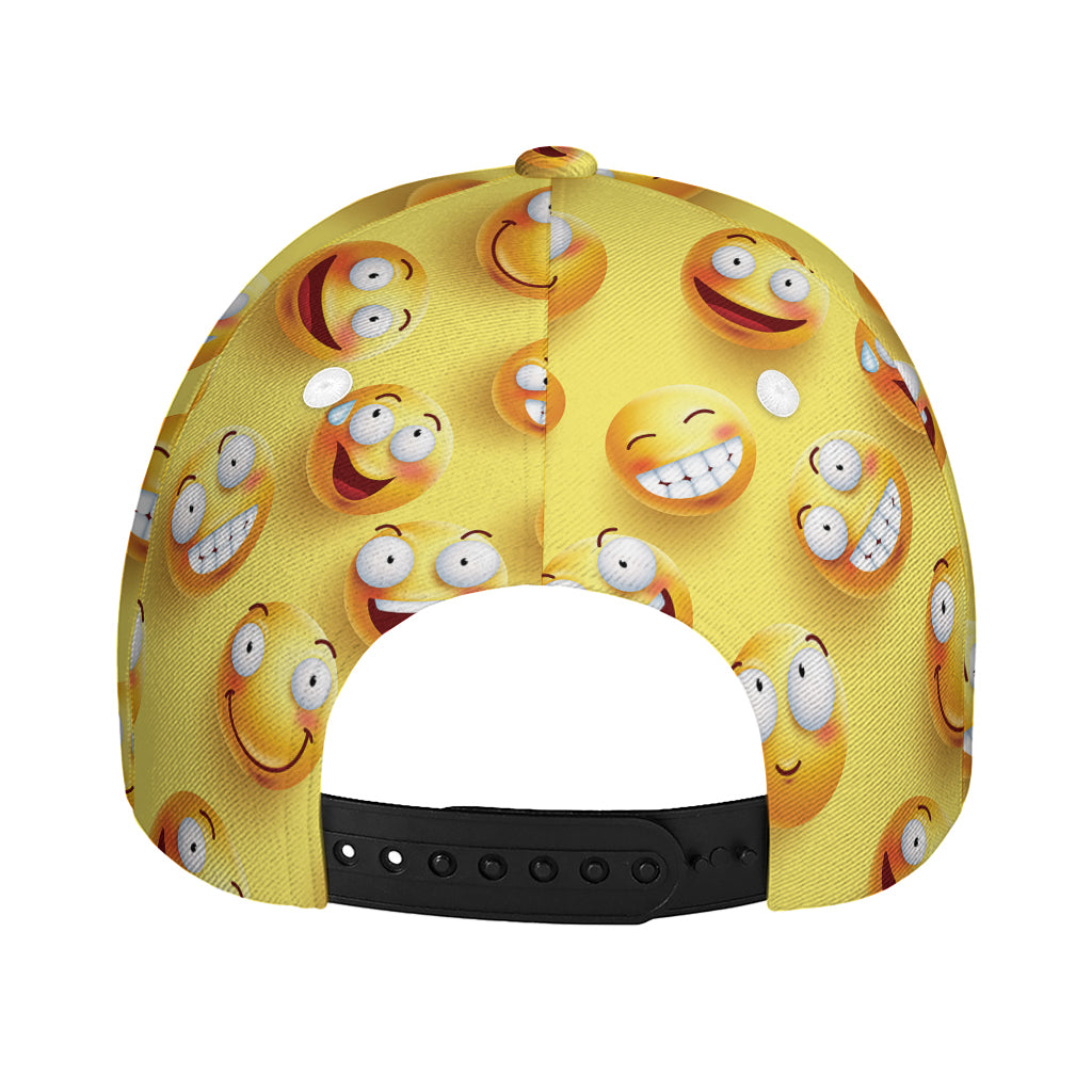 Crazy Emoji Pattern Print Baseball Cap