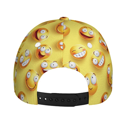 Crazy Emoji Pattern Print Baseball Cap