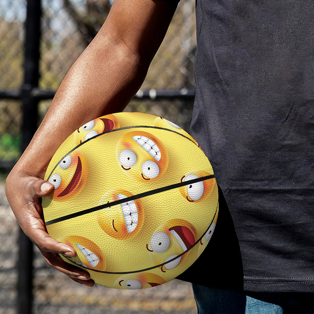 Crazy Emoji Pattern Print Basketball