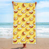 Crazy Emoji Pattern Print Beach Towel