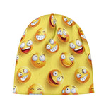 Crazy Emoji Pattern Print Beanie